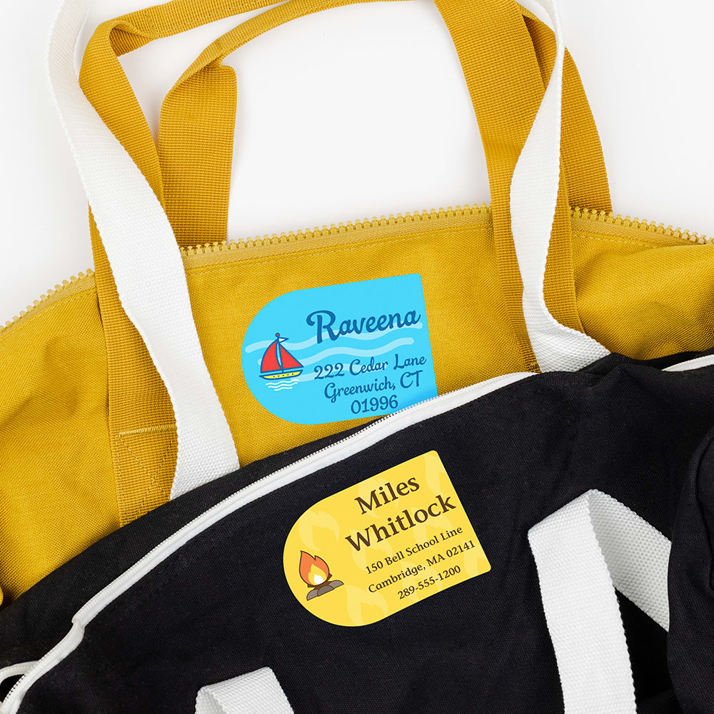 Travel bag labels cheap